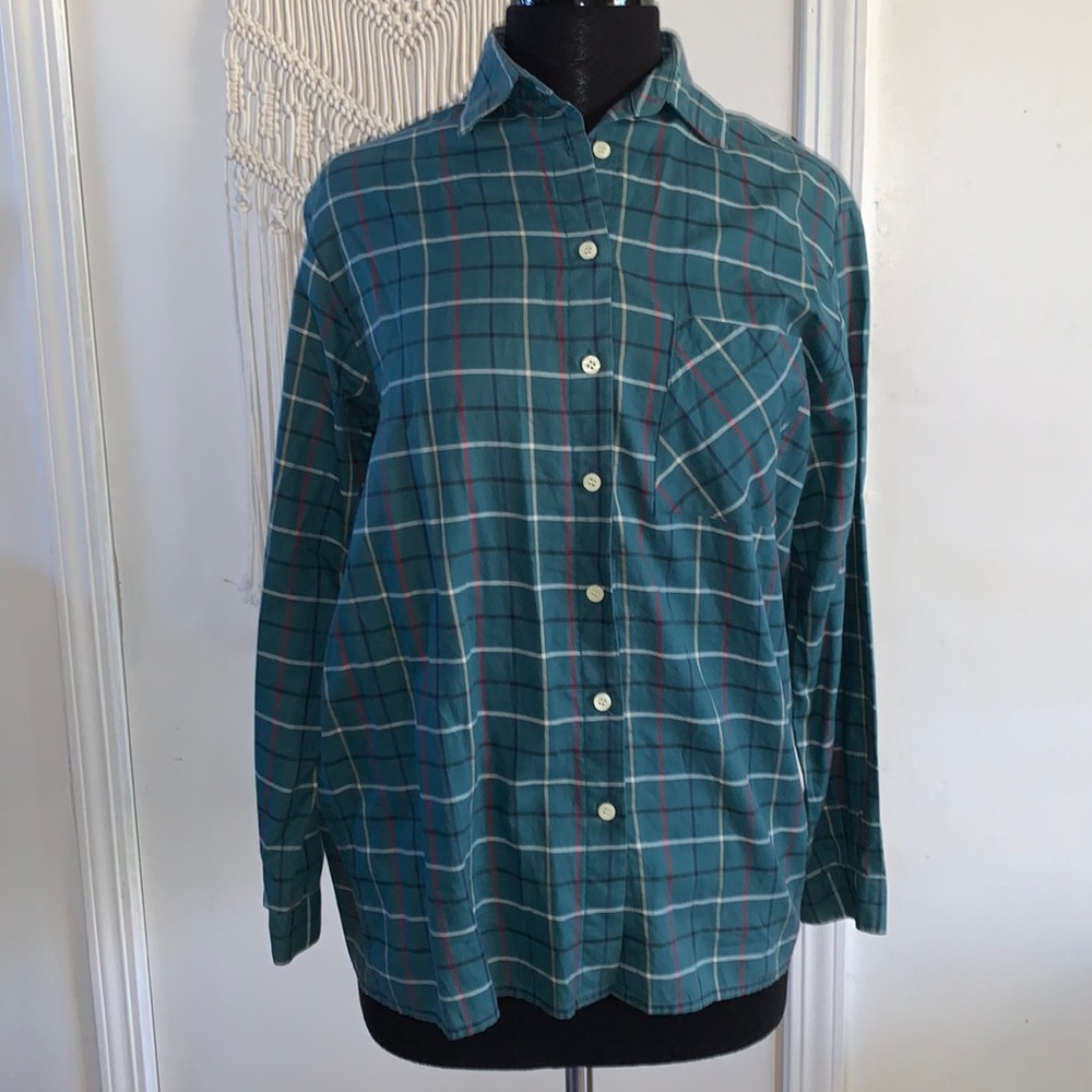 Burberry Green Casual Button Down Shirt Relaxed Fit